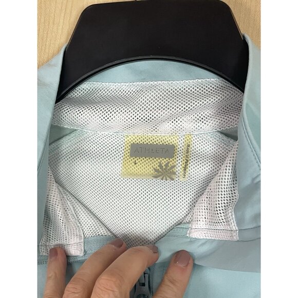 Athleta Run With It Printed Jacket Women's Sz L Full Zip Gym Yoga Running - Picture 4 of 7